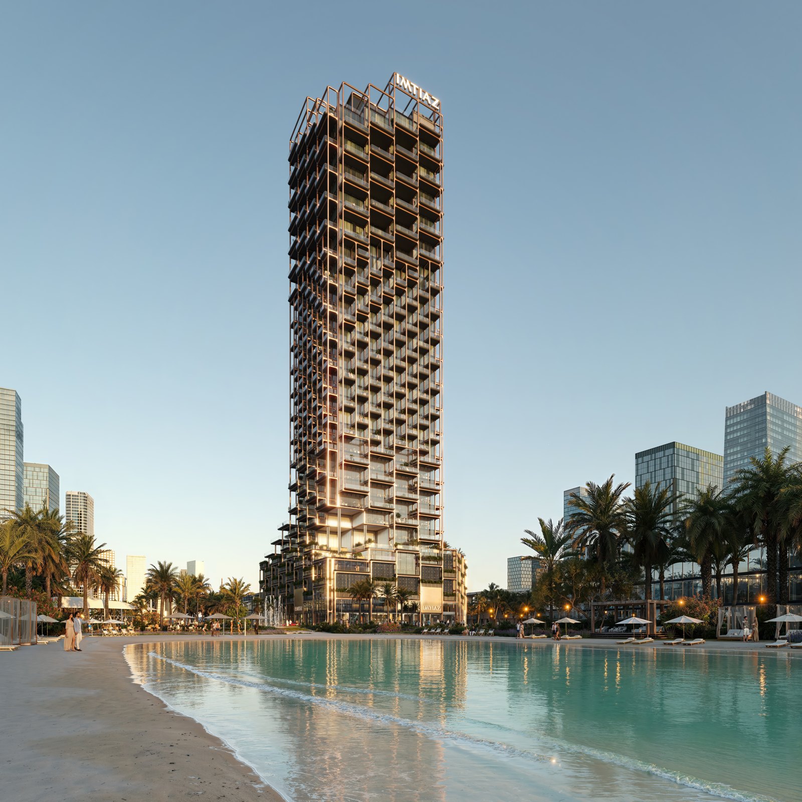 The Symphony by Imtiaz beside the lagoon at Bukadra, Dubai